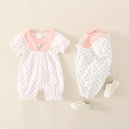 Newborn Summer Onesie Cotton Baby Girl's Romper - Harmony Gallery