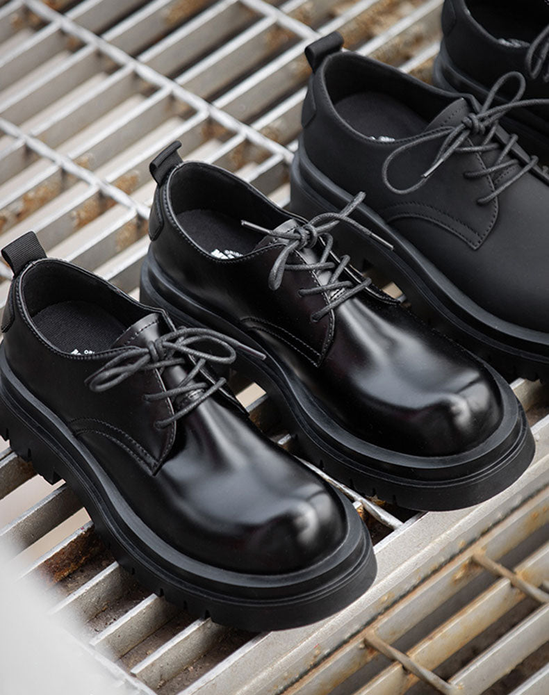 American Lather Thick-Soled High-End Big Head  Unisex Dress Shoes - Harmony Gallery