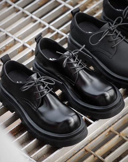 American Lather Thick-Soled High-End Big Head  Unisex Dress Shoes - Harmony Gallery