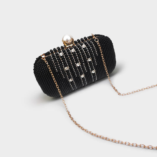Pearl Rhinestone High-End Diamond Chain Clutch Bag - Harmony Gallery