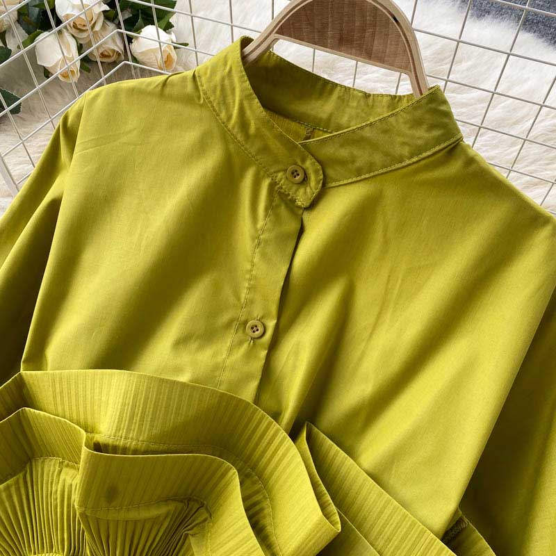 All-Match Niche Pleated Ruffled Waist Women's Top - Harmony Gallery