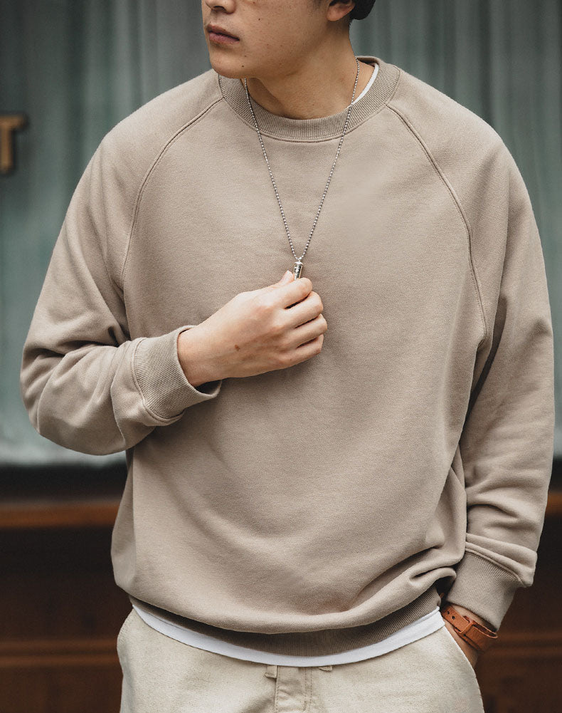 Tooling Retro Terry Cloth Round Neck Men's Sweater - Harmony Gallery