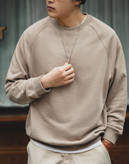 Tooling Retro Terry Cloth Round Neck Men's Sweater - Harmony Gallery