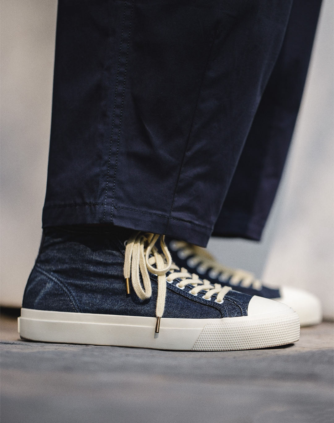 All-Match Casual Washed Denim High-Top Unisex Canvas Shoes - Harmony Gallery