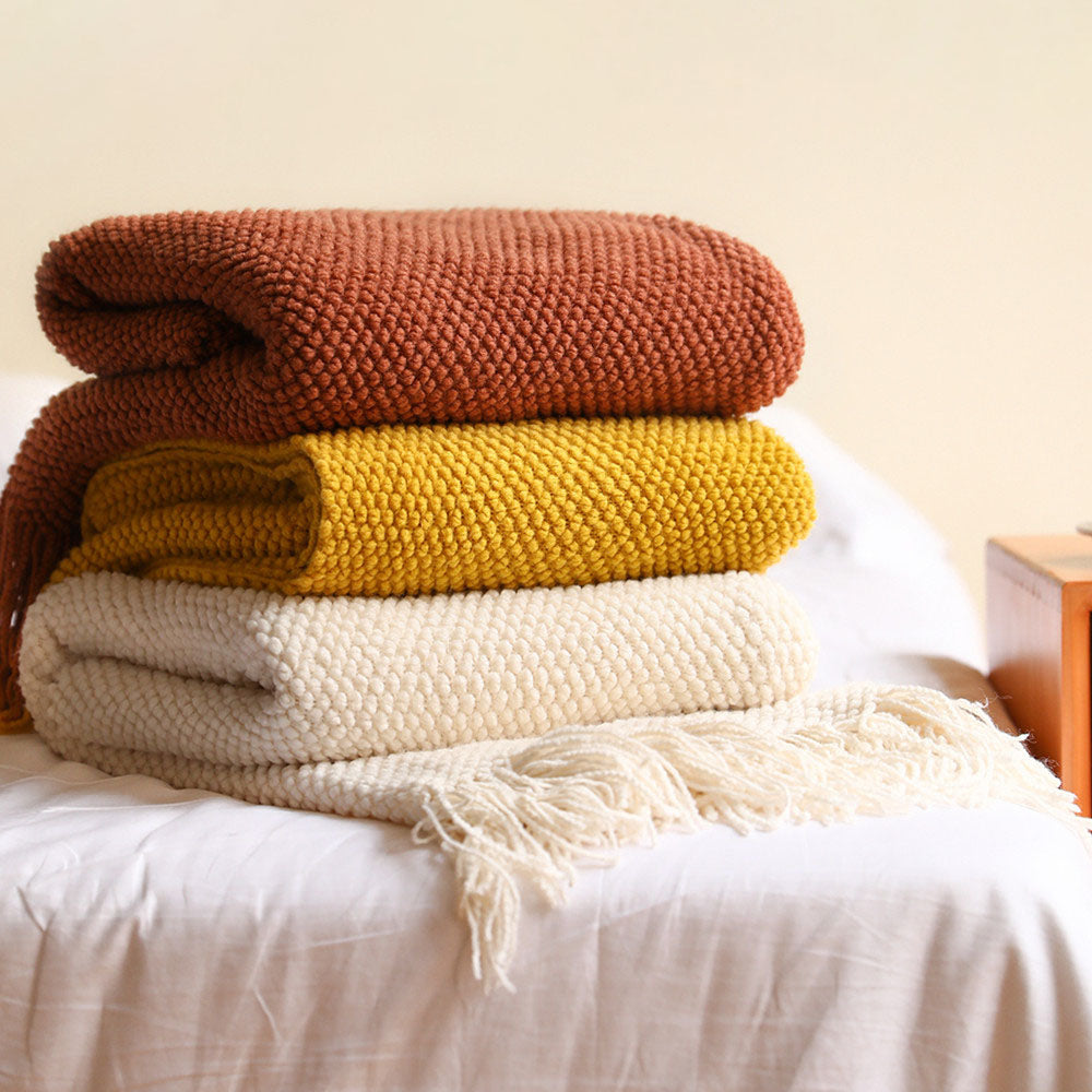 Multifunctional Four Seasons Knitted Decoration Sofa Blanket - Harmony Gallery