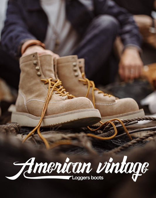 American Retro Winter Desert Suede Logging Men's Work Boot - Harmony Gallery