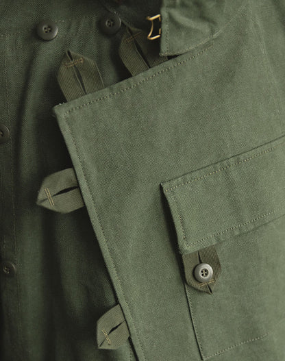 Vintage Swedish Retro Hunting Army Green Men's Coat - Harmony Gallery