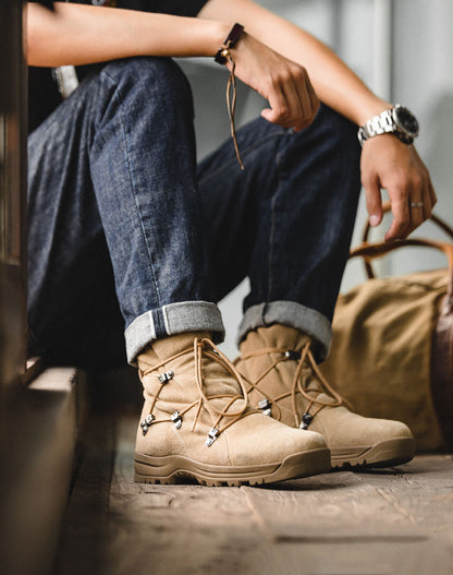 American Retro Casual Desert Outdoor Hiking Men's Boot - Harmony Gallery
