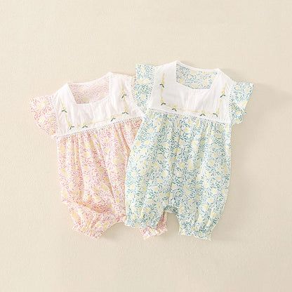 Summer Newborn Cotton Jumpsuit Baby Girl's Romper - Harmony Gallery