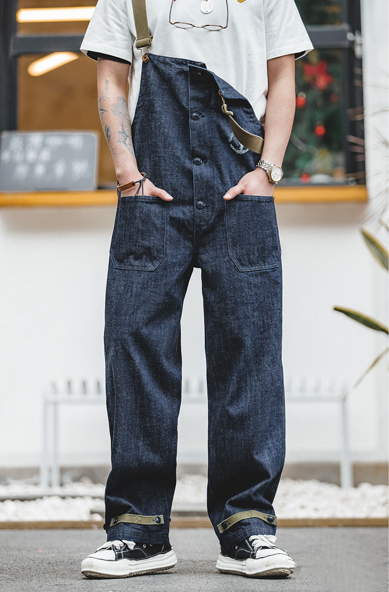 American Retro Marine Deck Straight Men's Overalls - Harmony Gallery
