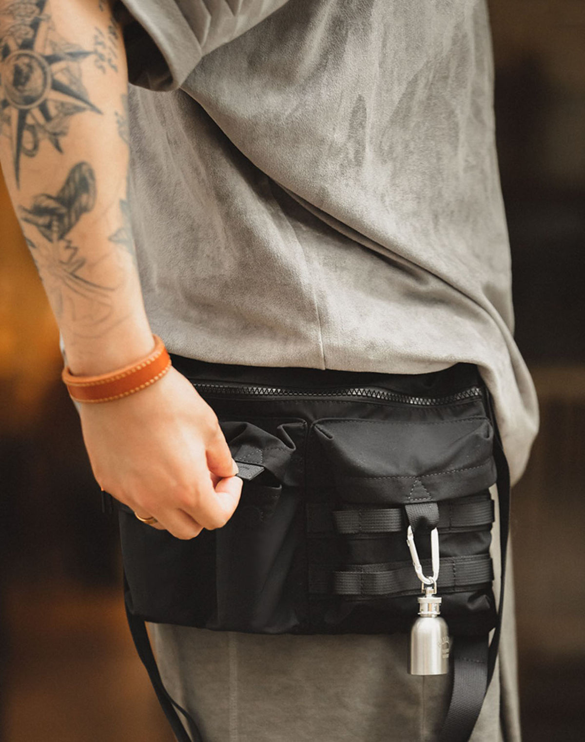 Function Postman Oblique Cross Mountain Men's Waist Bag - Harmony Gallery