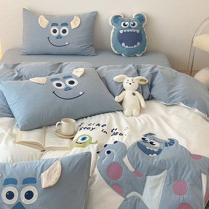 James P. Sullivan, Monsters University Washed Cotton Four-Piece Bed Set - Harmony Gallery