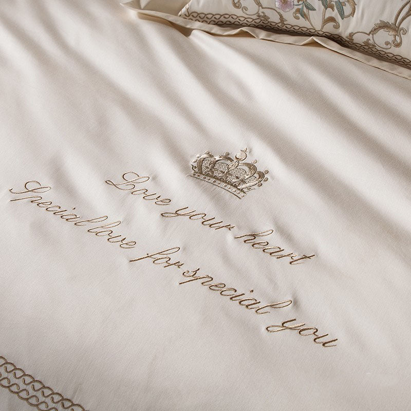 European-Style Embroidered Quilt Cover High-End Bed Set - Harmony Gallery