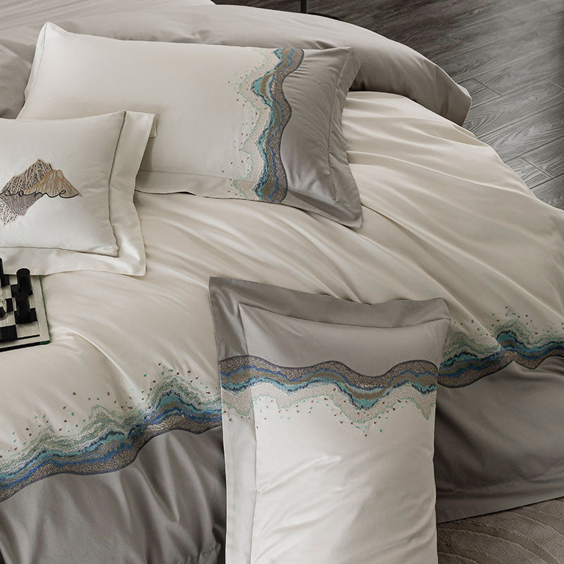American Light Luxury High-End Embroidery Quilt Cover Bed Set - Harmony Gallery