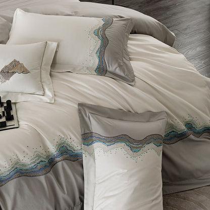 American Light Luxury High-End Embroidery Quilt Cover Bed Set - Harmony Gallery