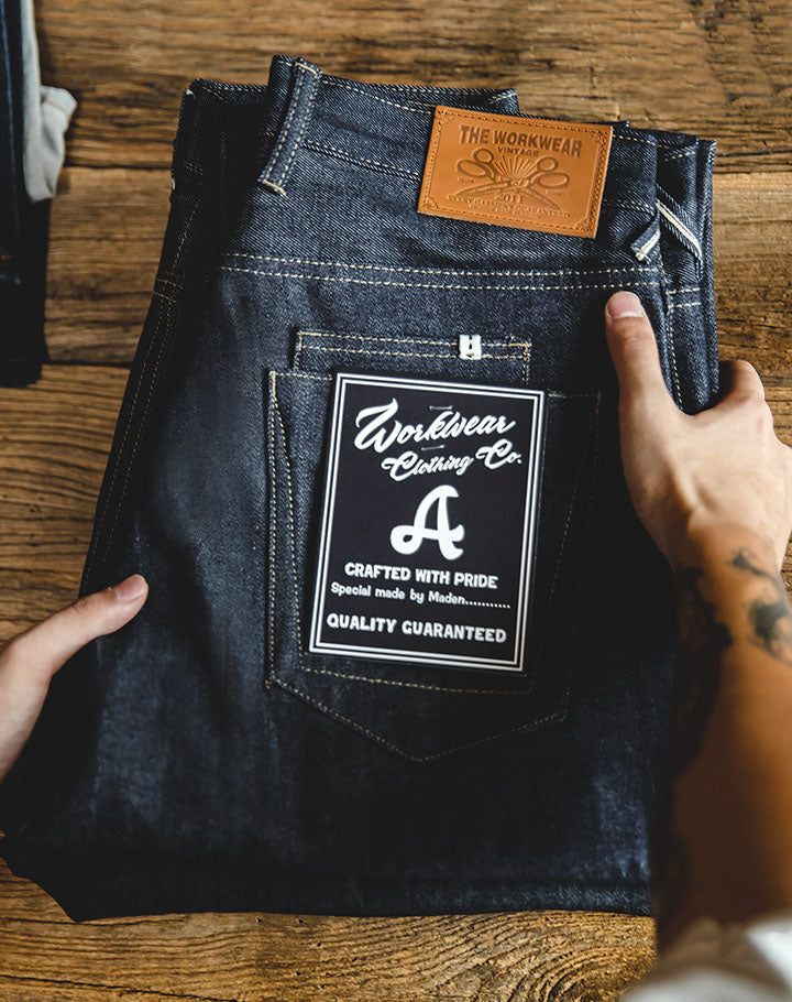 Tooling  Retro Denim Straight Long Men's Jeans - Harmony Gallery