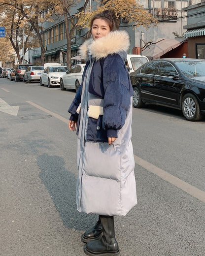Down Padded Mid-Length Winter Contrast Women's Jacket - Harmony Gallery