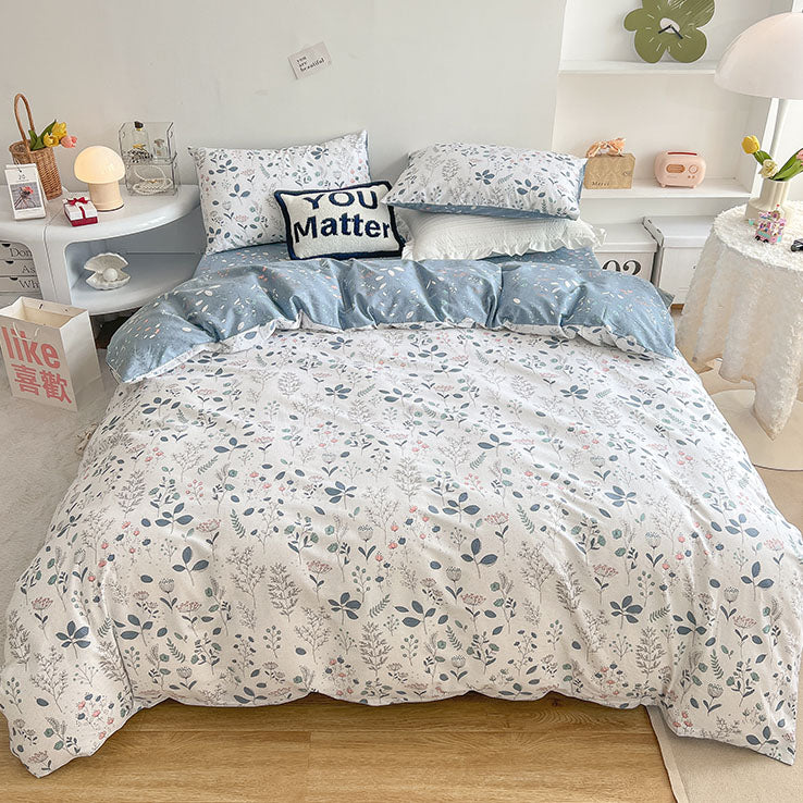 Pastoral Flower Princess Pure Cotton Quilt Cover Bed Set - Harmony Gallery