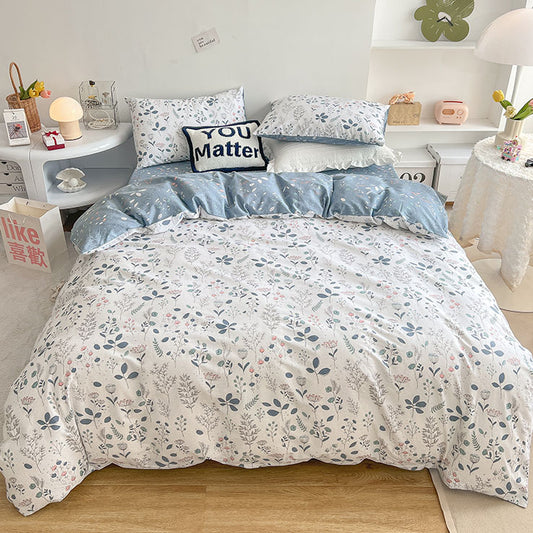 Pastoral Flower Princess Pure Cotton Quilt Cover Bed Set - Harmony Gallery