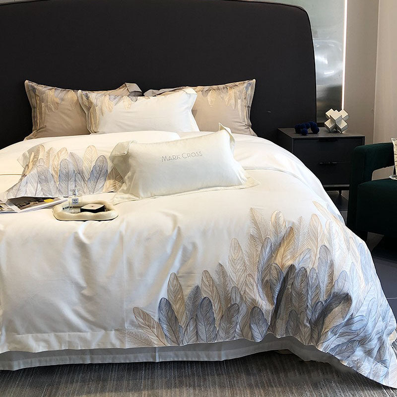 Feather Light Luxury Embroidery Quilt Cover Villa Bed Set - Harmony Gallery