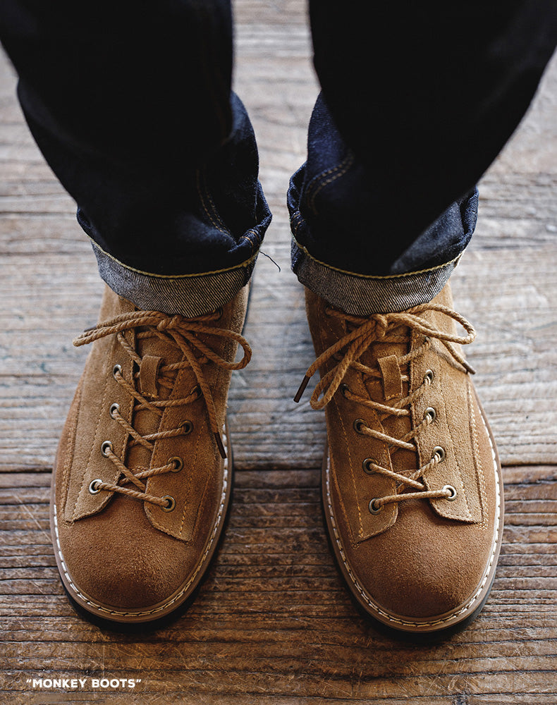 Low-Cut Retro British Style Short-Face Martin Casual Men's Boot - Harmony Gallery