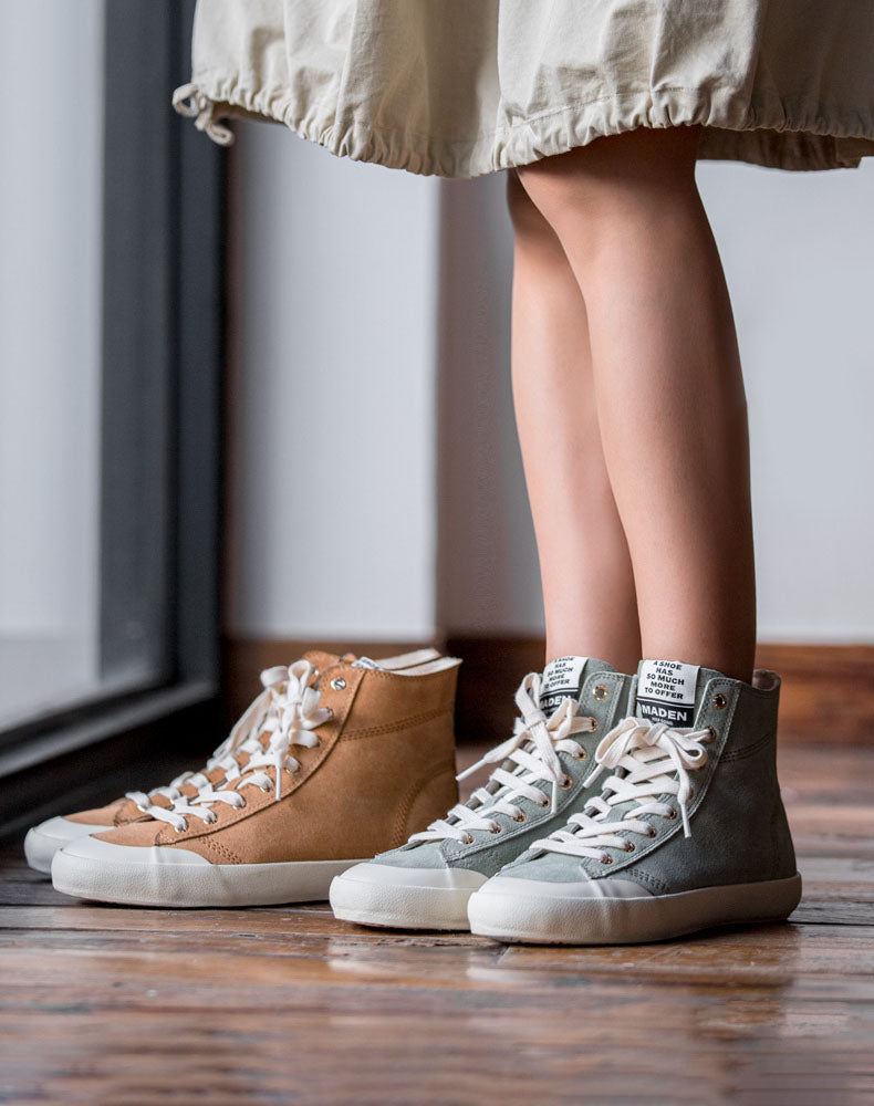 Classic High-Top Suede All-Match Casual Unisex Canvas Shoes - Harmony Gallery