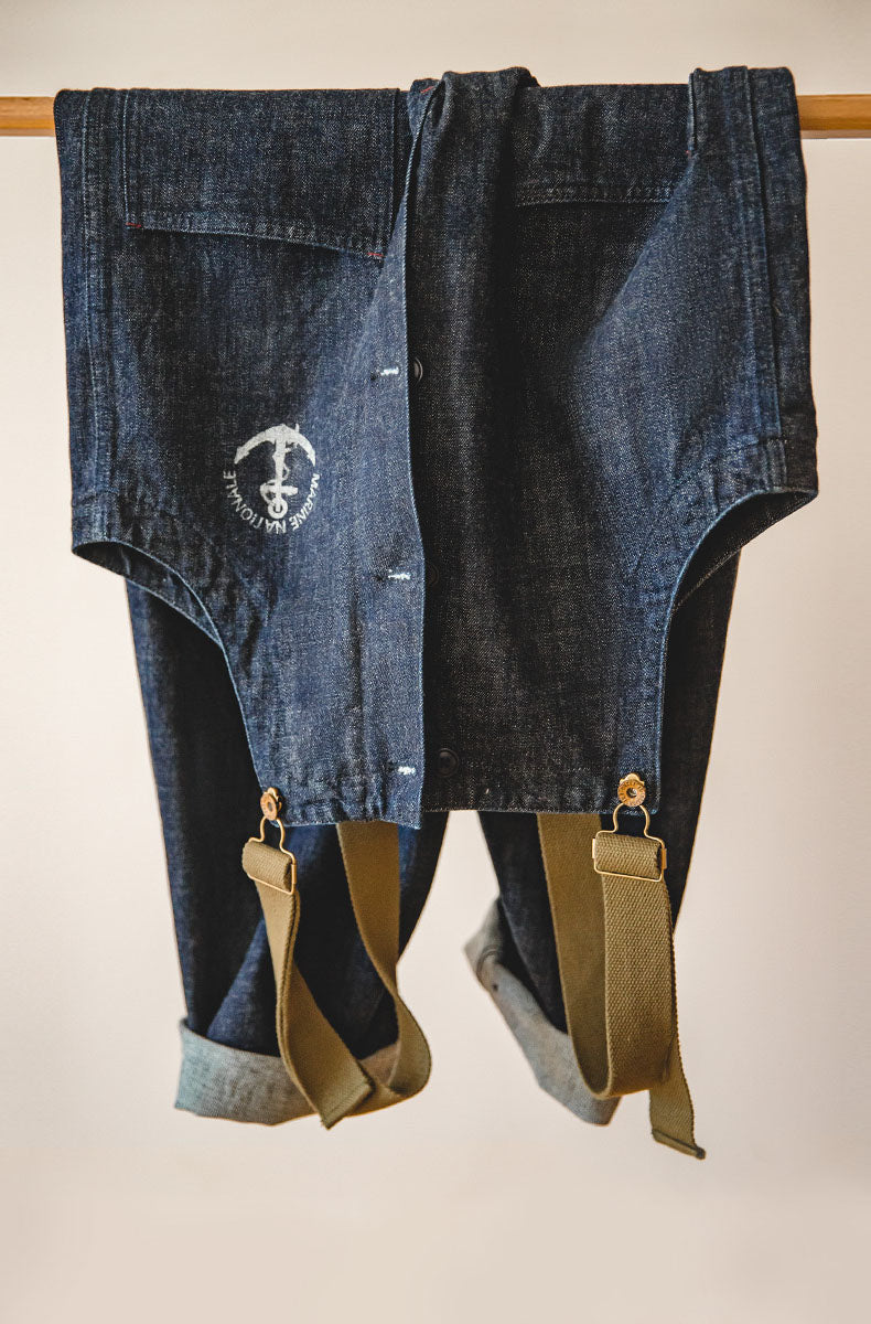 American Retro Marine Deck Straight Men's Overalls - Harmony Gallery