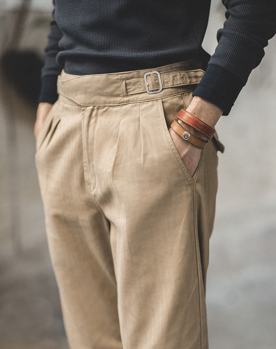 Tooling American Retro Gurkha Army Casual Men's Trousers - Harmony Gallery