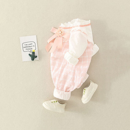 Cute Spring Thin Full Moon Princess Suit Baby Girl's Romper - Harmony Gallery