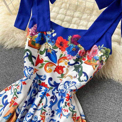 Light Luxury High-End Trendy Printing Strap Women's Dress - Harmony Gallery