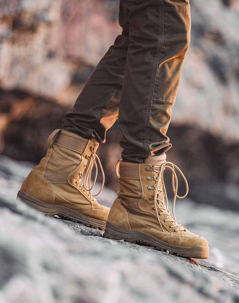 Desert Leather High-Top Outdoor Work Men's Tactical Boot - Harmony Gallery
