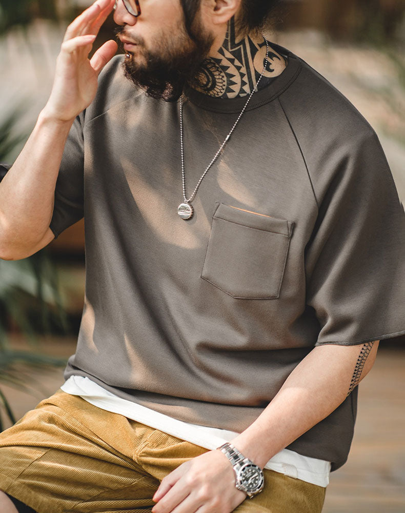 American Casual 320G Heavy Air Layer Loose Men's T-Shirt - Harmony Gallery