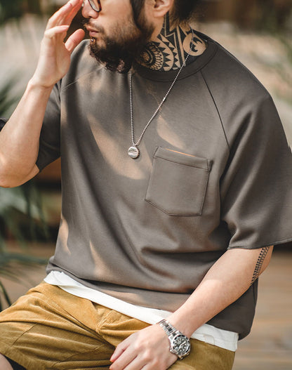American Casual 320G Heavy Air Layer Loose Men's T-Shirt - Harmony Gallery