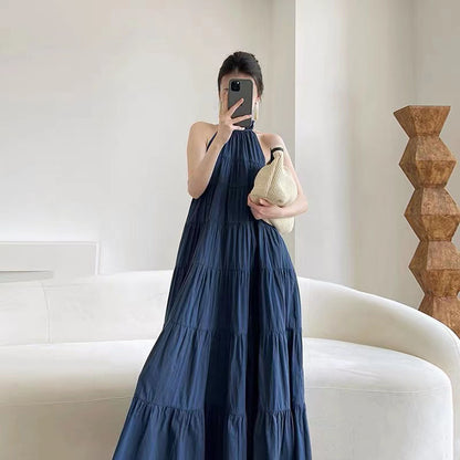 French Cold Wind Royal Goddess Hanging Women's Dress - Harmony Gallery