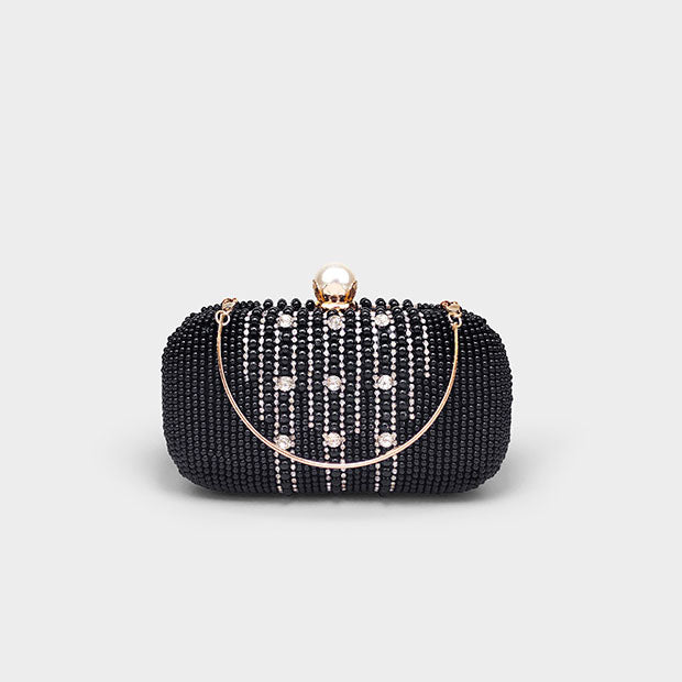 Pearl Rhinestone High-End Diamond Chain Clutch Bag - Harmony Gallery