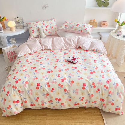 Pastoral Flower Princess Pure Cotton Quilt Cover Bed Set - Harmony Gallery