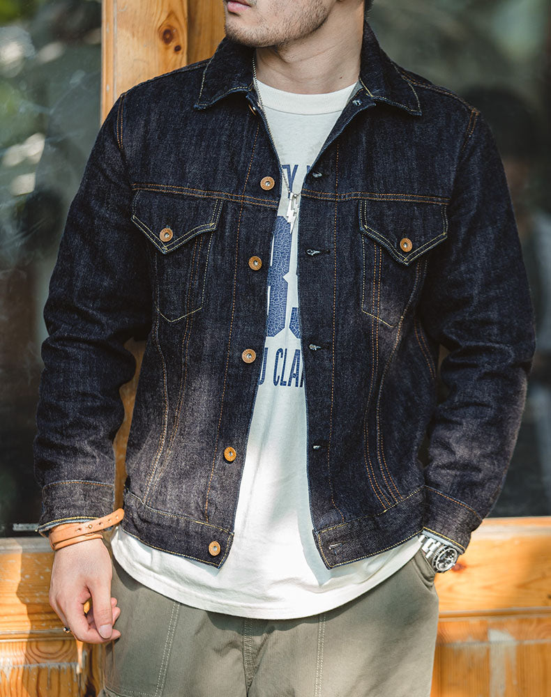 Tooling Retro TYPE III Denim Locomotive Slim Men's Coat - Harmony Gallery