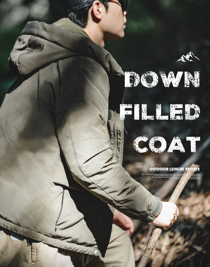 Mountain Stand-Up Collar Hooded Warm And Thick Functional Men's Coat - Harmony Gallery