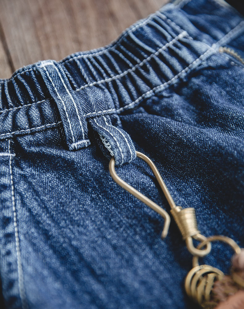 Tooling Retro Denim Washed Tapered Loose Harlan Men's Jeans - Harmony Gallery