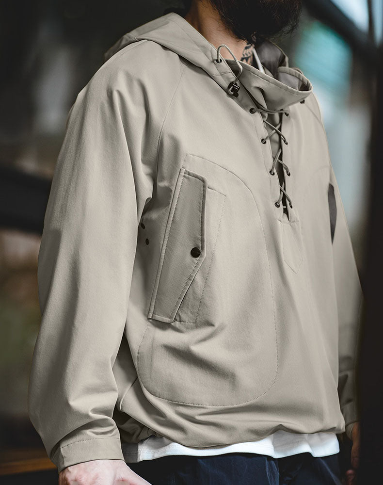 American Hooded Bad Weather Outdoor Drawstring Men's Sweater - Harmony Gallery