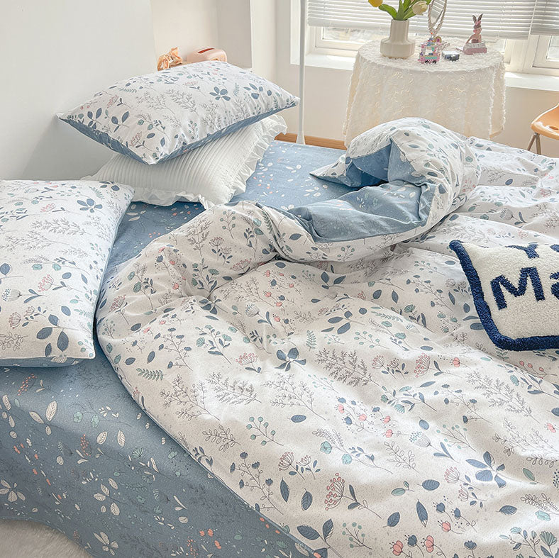 Pastoral Flower Princess Pure Cotton Quilt Cover Bed Set - Harmony Gallery