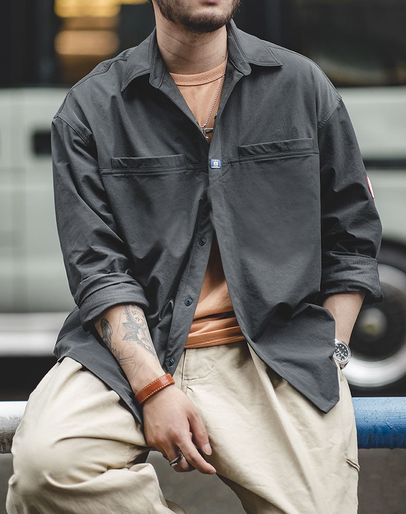 American Casual Mountain Series Pocket Anti-Wrinkle Men's Shirt - Harmony Gallery