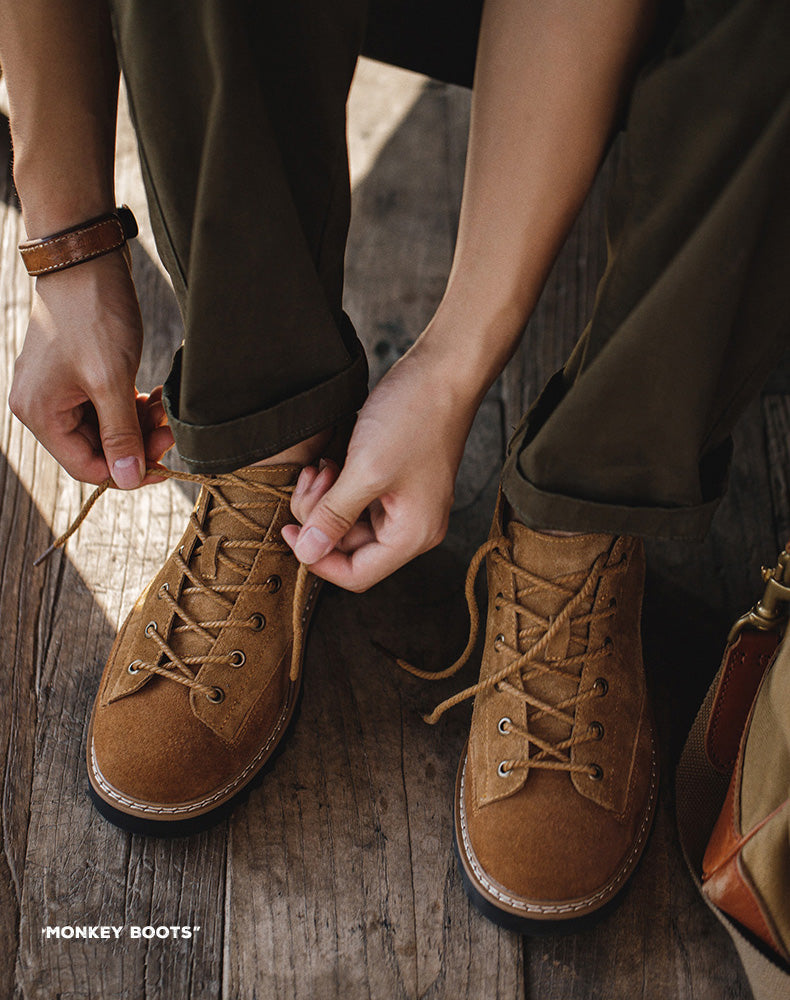 Low-Cut Retro British Style Short-Face Martin Casual Men's Boot - Harmony Gallery