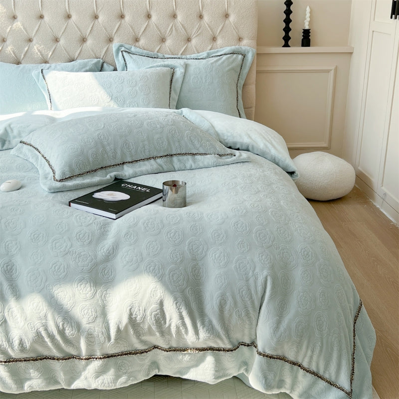 High-end Thickened Double-Sided Velvet Four-Piece Plush Bed Set - Harmony Gallery