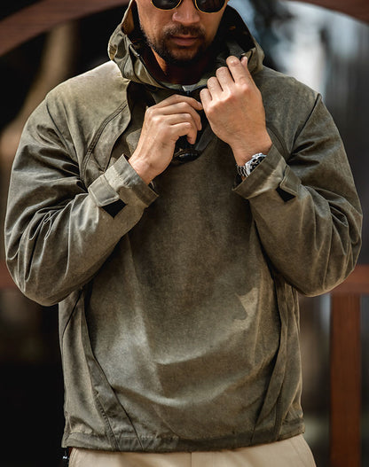 Retro Mountain Hooded Bad Weather Windproof Men's Sweater - Harmony Gallery