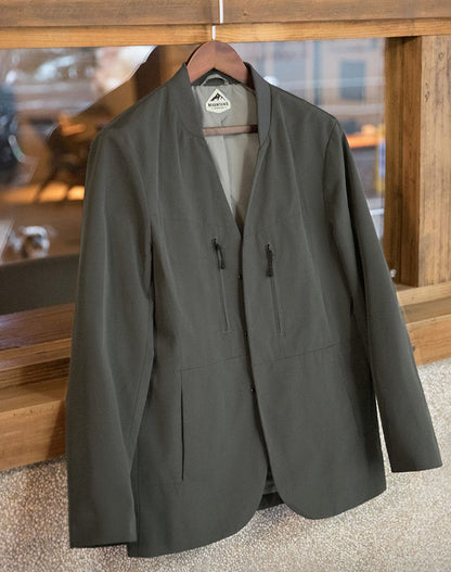 American Casual Collarless Commuter Versatile Men's Coat - Harmony Gallery