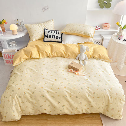 Pastoral Flower Princess Pure Cotton Quilt Cover Bed Set - Harmony Gallery
