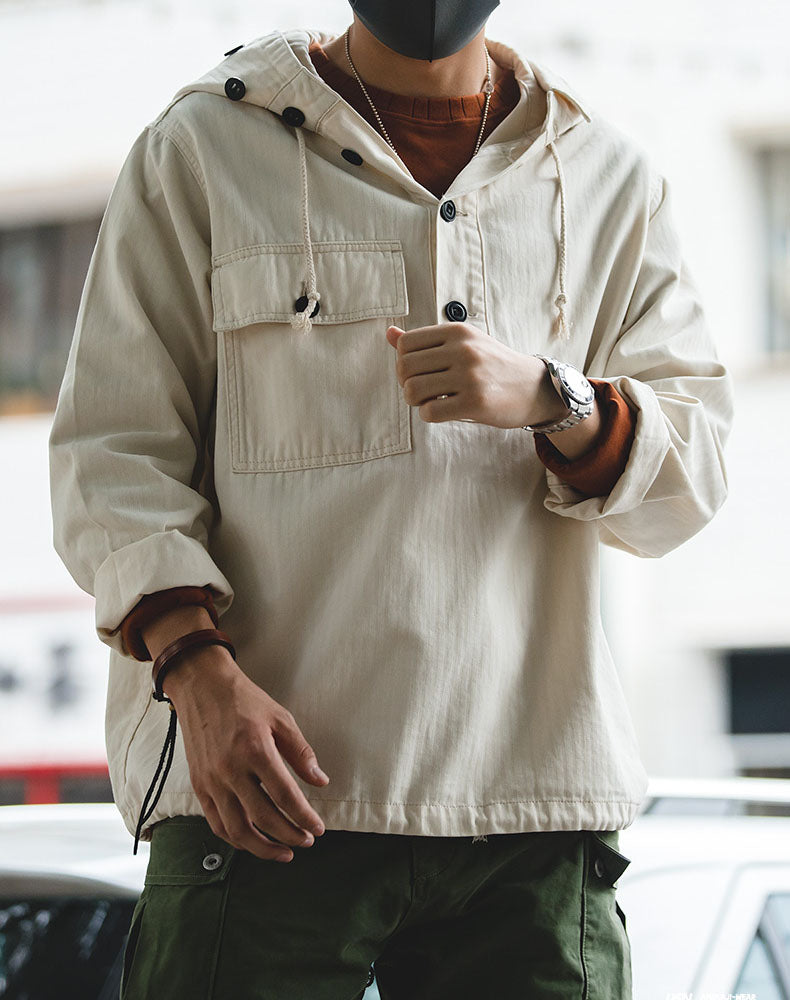 American Retro World War II Men's Hoodie Sweater - Harmony Gallery
