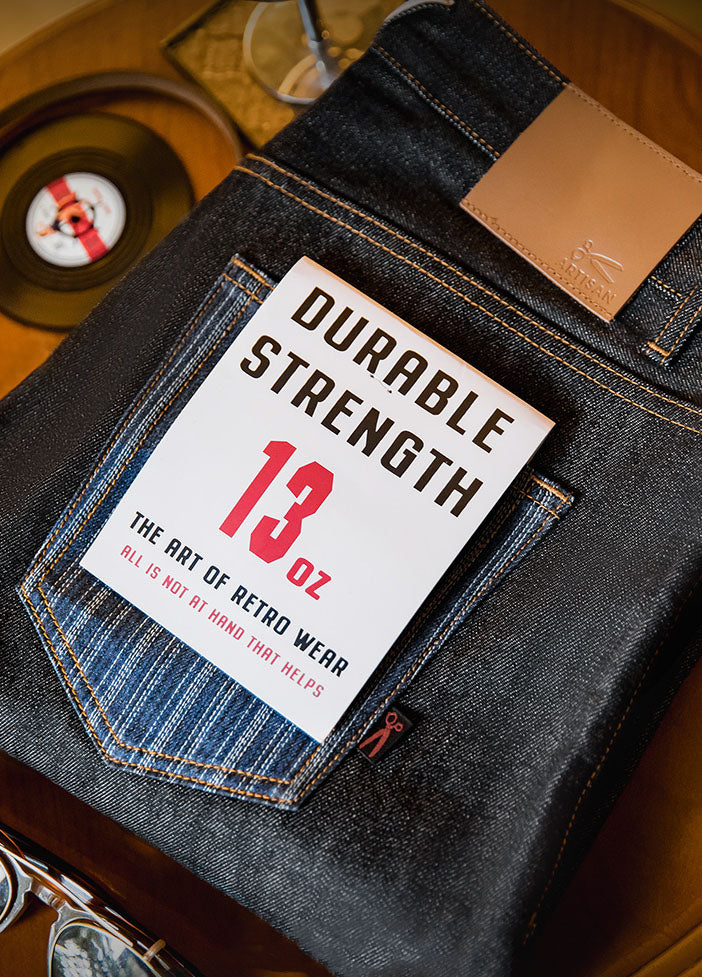 American Retro Black Denim Straight Original Color Men's Jeans - Harmony Gallery