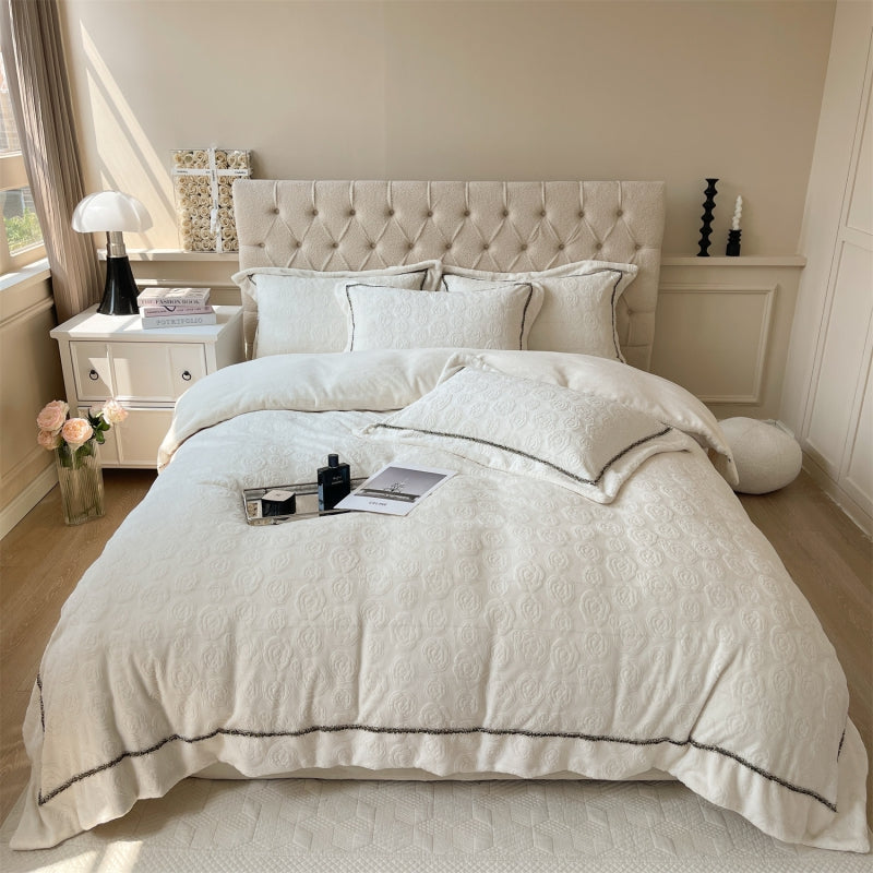 High-end Thickened Double-Sided Velvet Four-Piece Plush Bed Set - Harmony Gallery